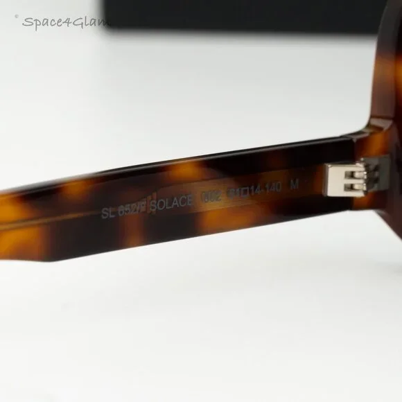 Saint Laurent Men Sunglasses Havana Black Square SL652/F SOLACE 002 BRAND NEW - Picture 5 of 13